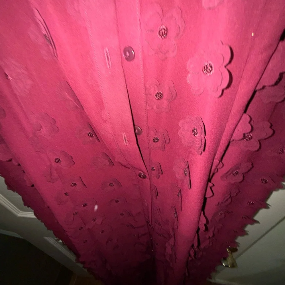 Anthropologie (Porridge) Deep Red Textured Long Sleeve Dress. Only worn once. - Picture 5 of 7
